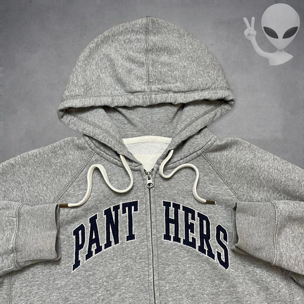 Vintage Colosseum Men's Small Pitt Panthers Heather Gray Arch Full Zip Hoodie - Picture 2 of 8